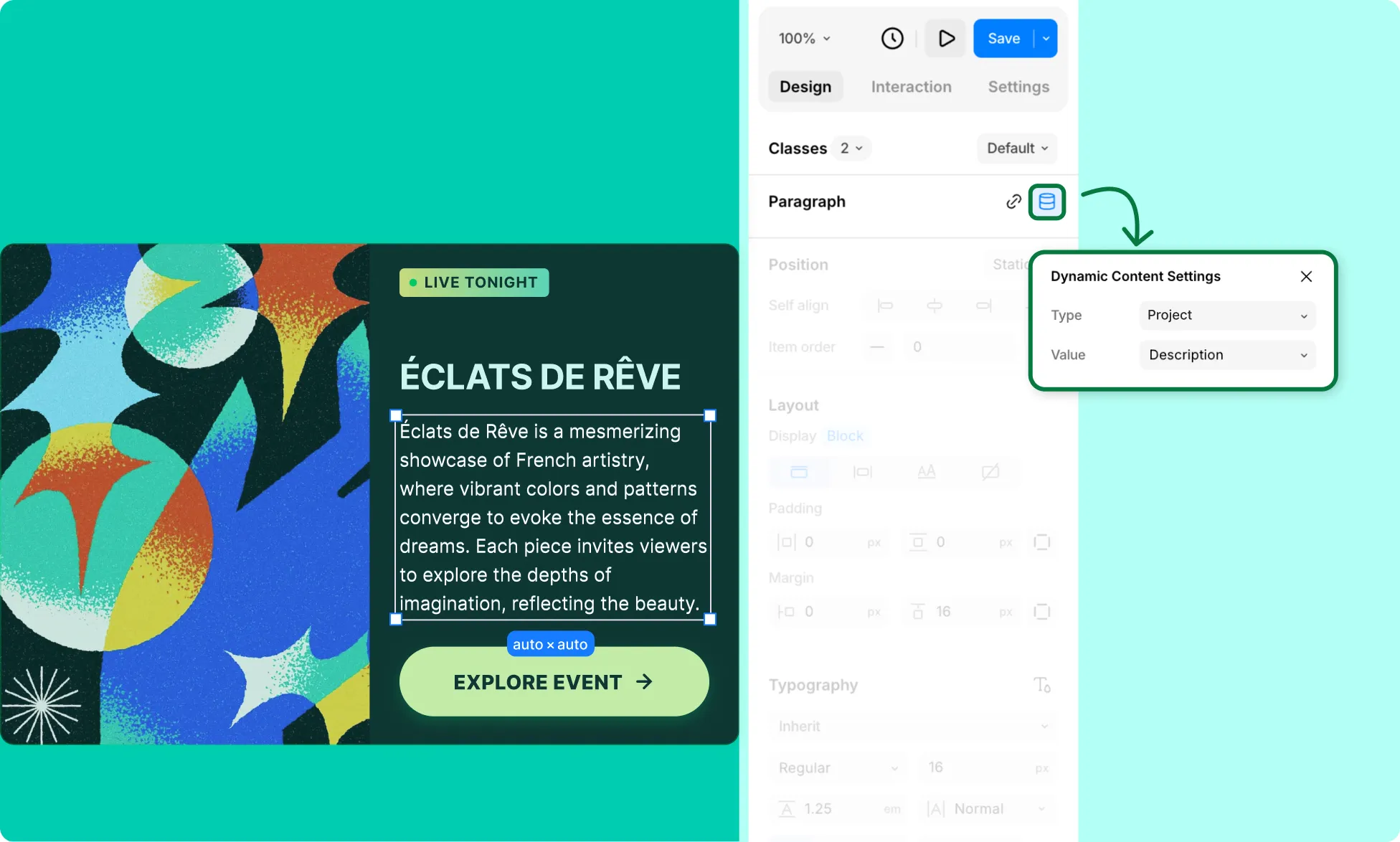 Making a Paragraph Element Dynamic
