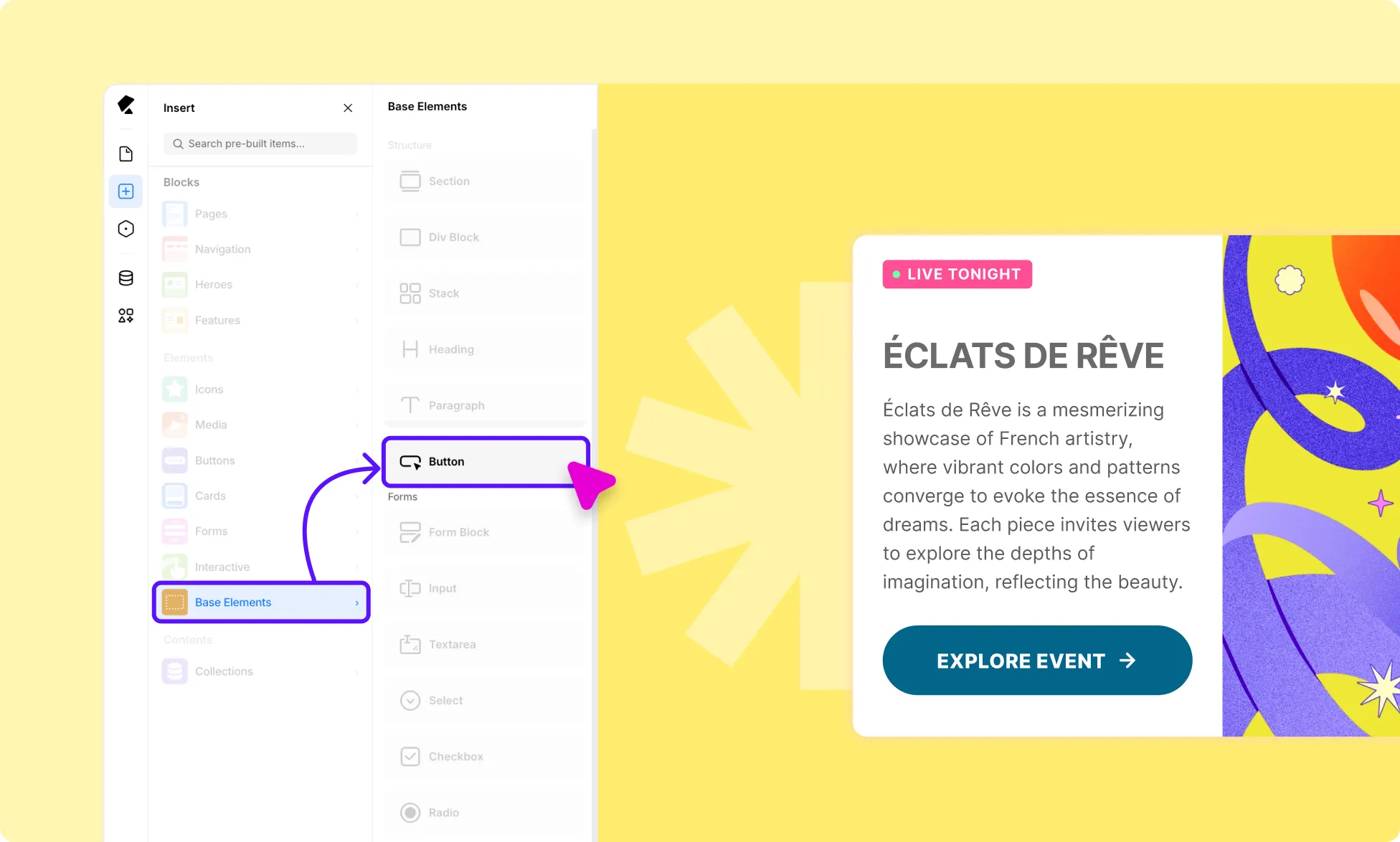 Add Button From Base Elements