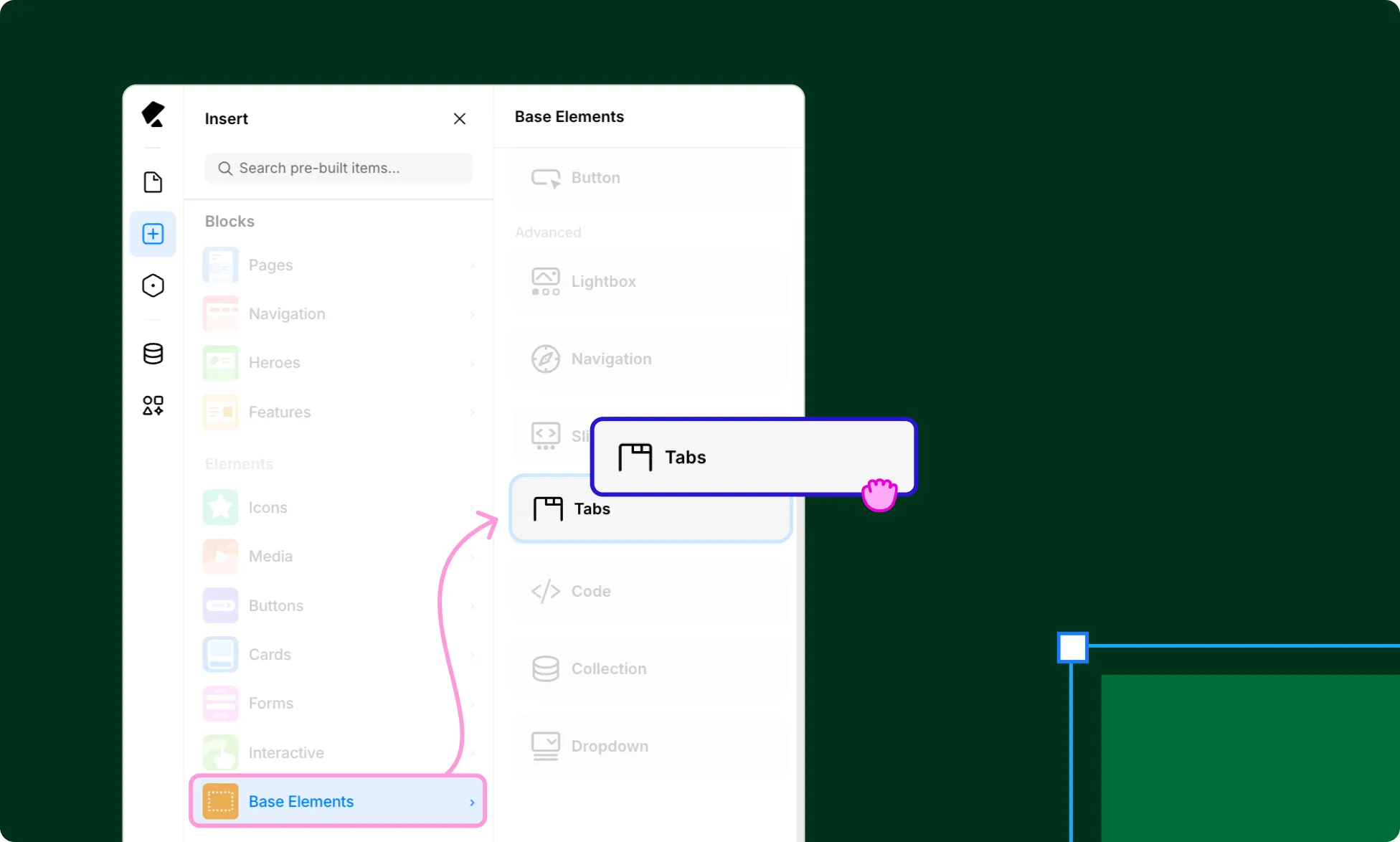 Add Tabs From Base Elements
