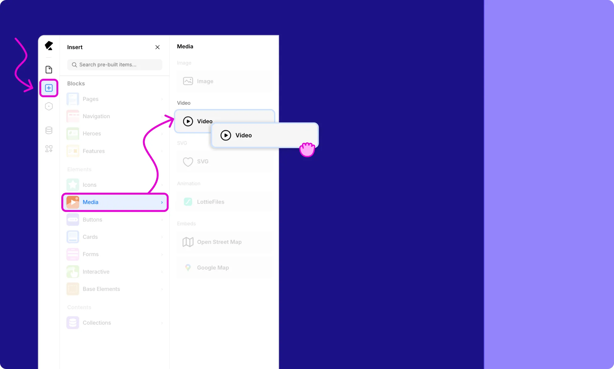 Add Video From the Insert panel