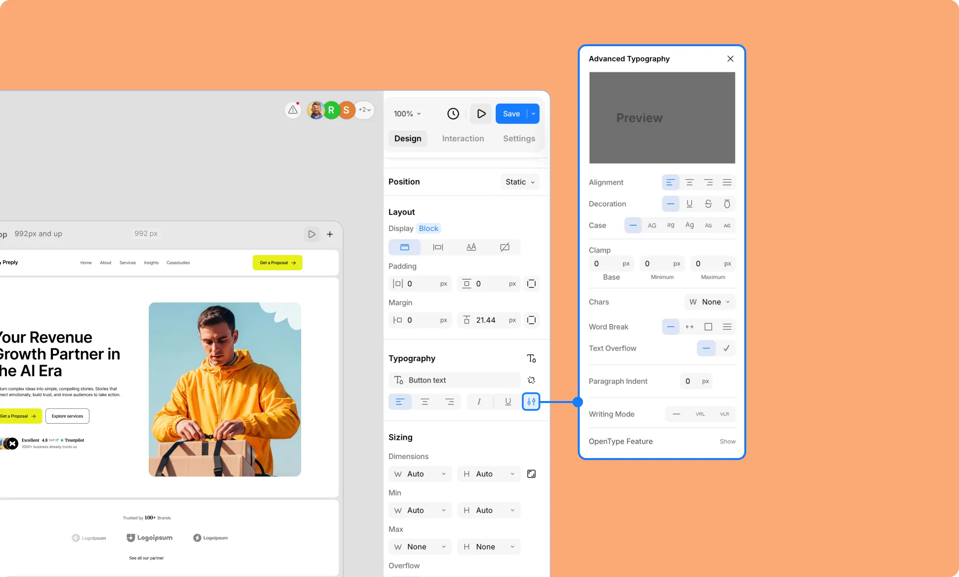 Advanced Typography Settings