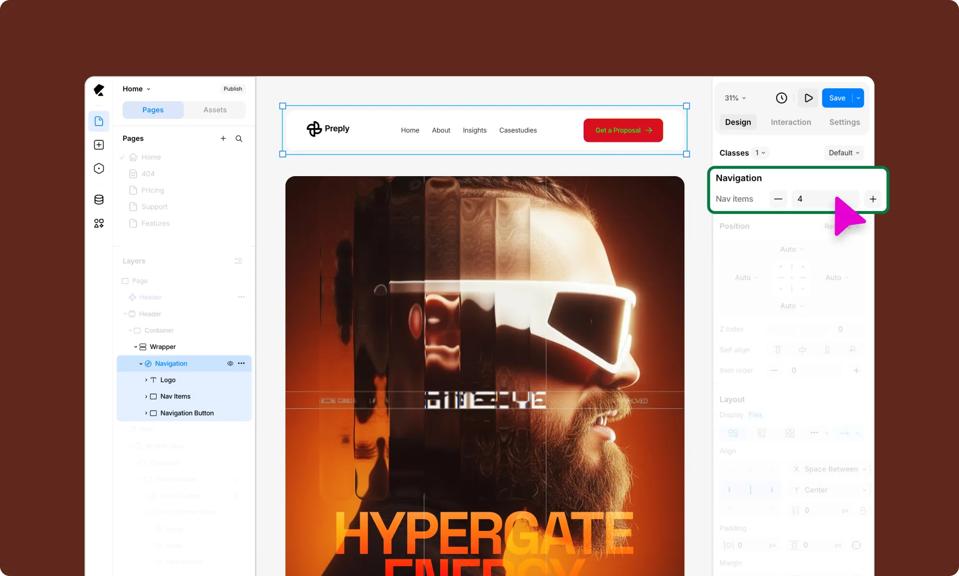 Add or Remove Nav Items