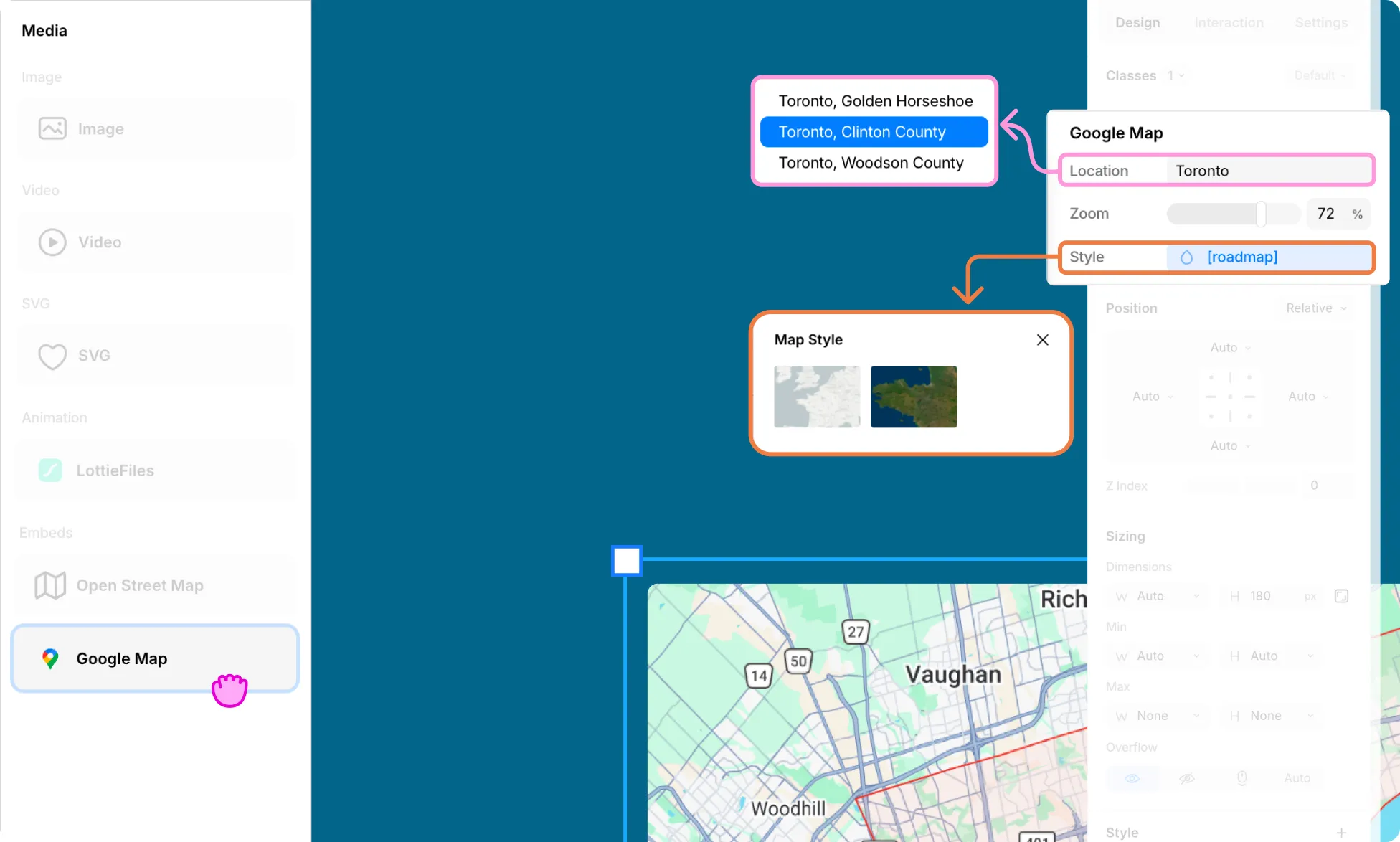 Configure Google Map