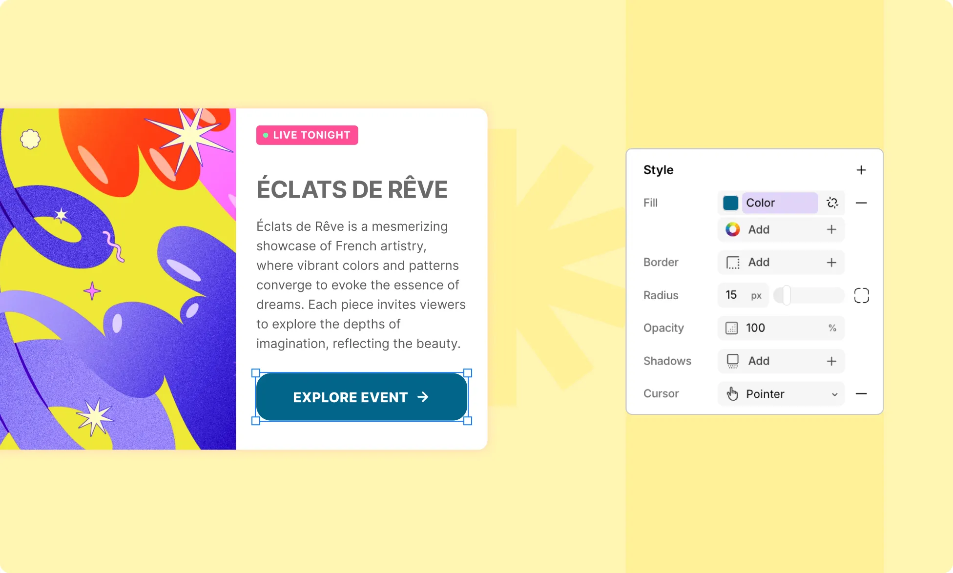 Customize Button Color, Border, Shadows, and More