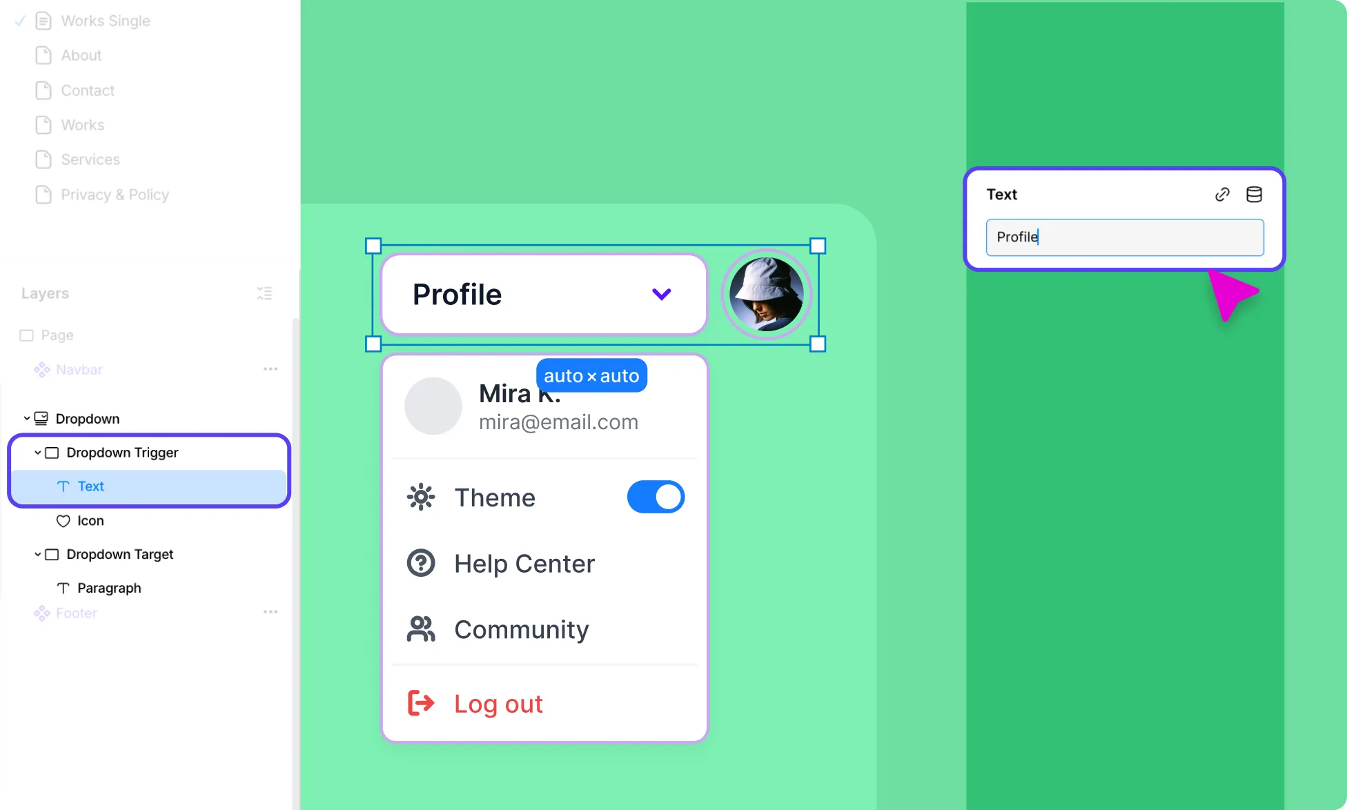 How to Change Dropdown Trigger Text