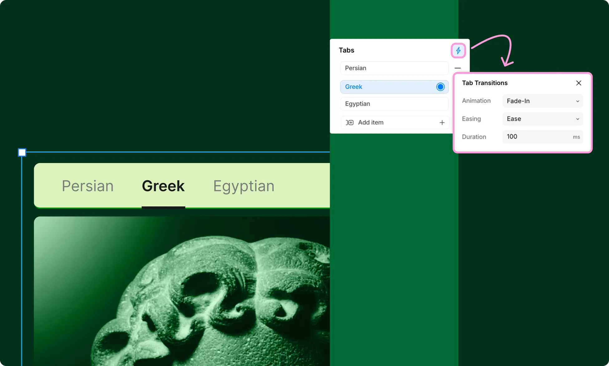 How to Set Tab Transition Animation