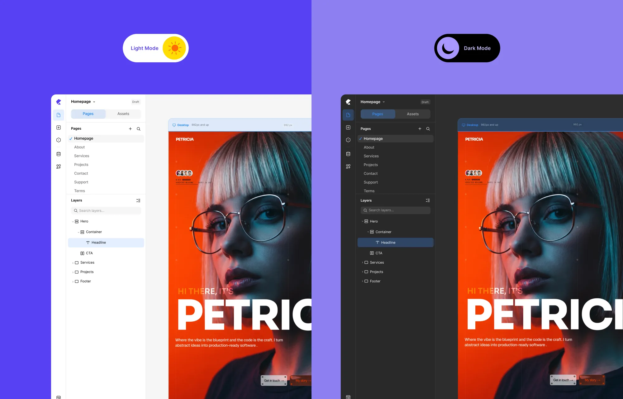 Customizable Visual Editing Interface