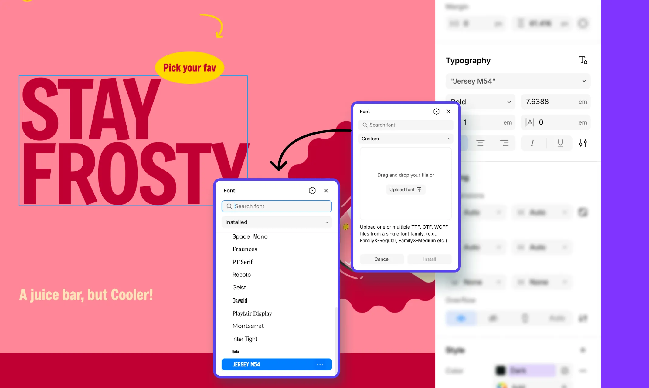 Custom font is now available to use across your entire website!