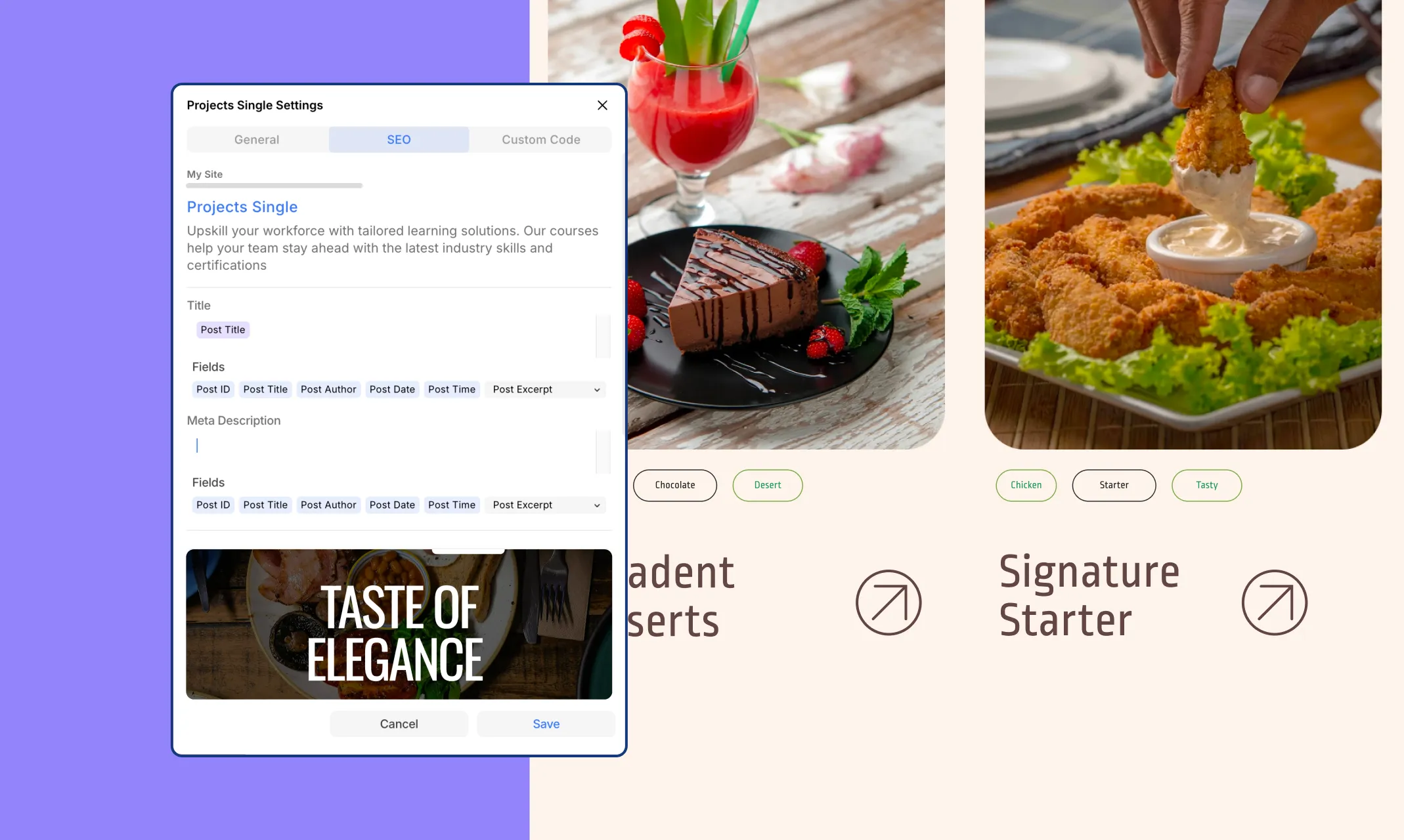 Step 6: Set Up Dynamic SEO Using Field Tags