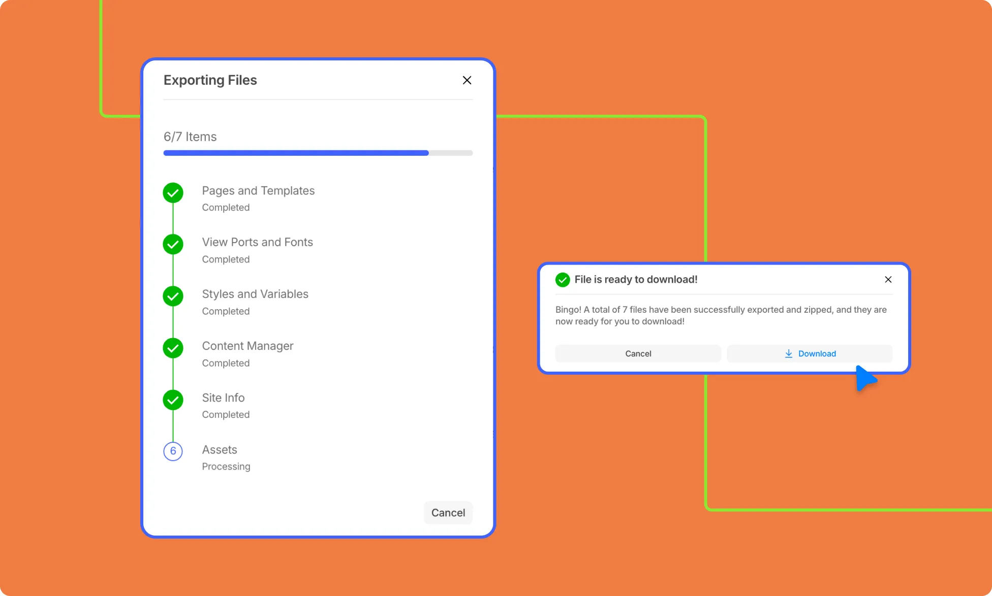 Site Export Success