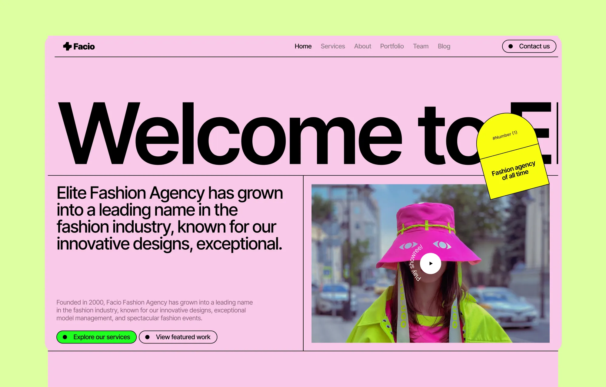 Facio — Fashion Agency WordPress Theme