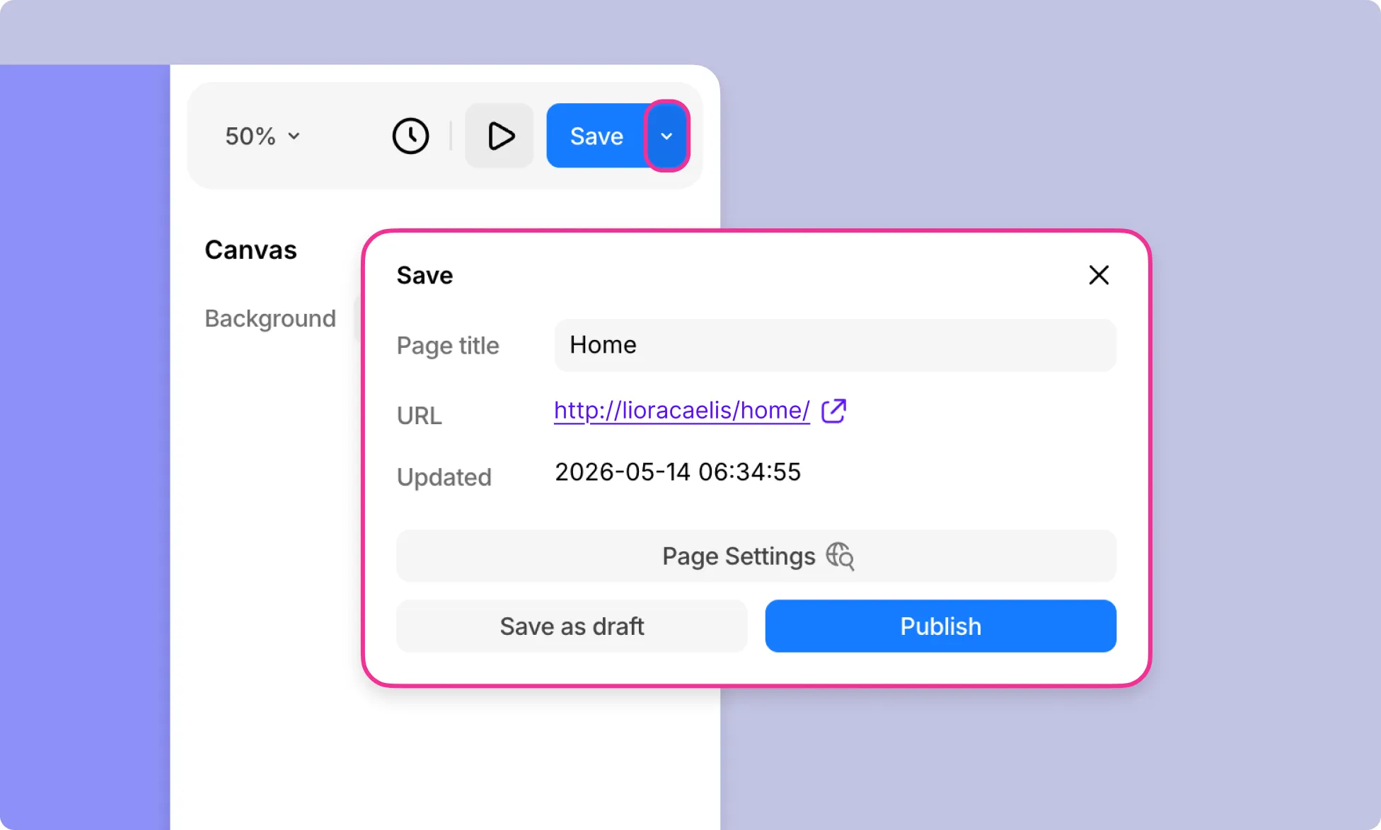 Opening the Save Panel & Save Panel Settings