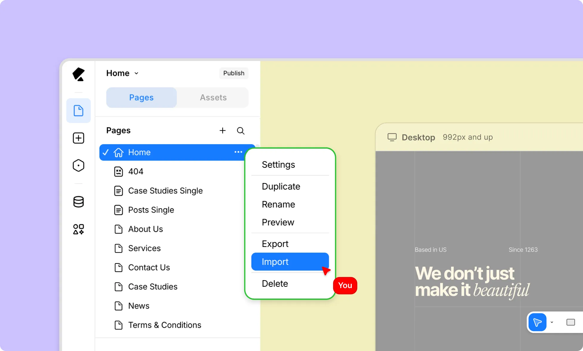 Import Pages