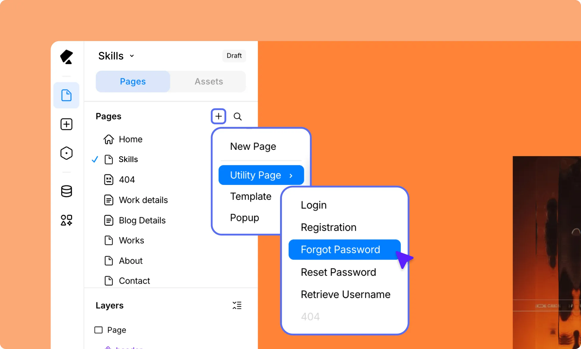 Create a Forgot Password Utility Page