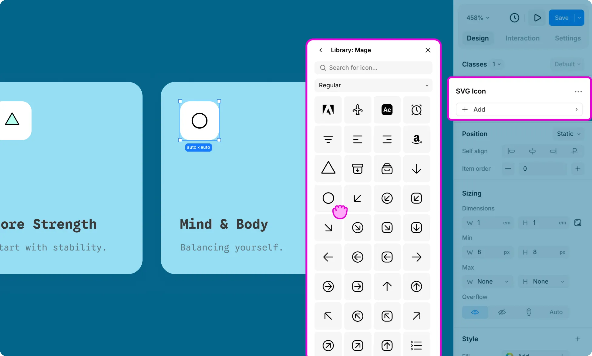 Replace Icon From Icon Library