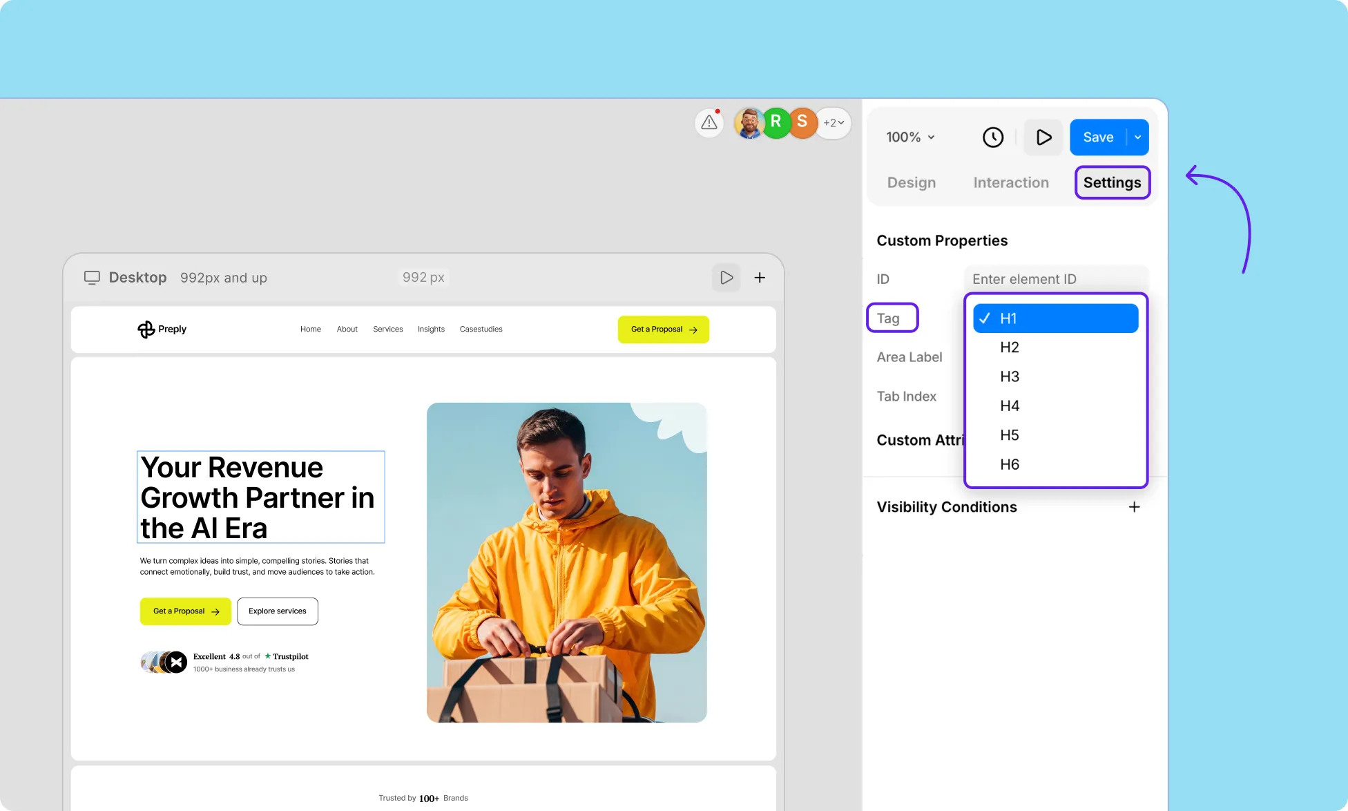 How to Switch Header Tags