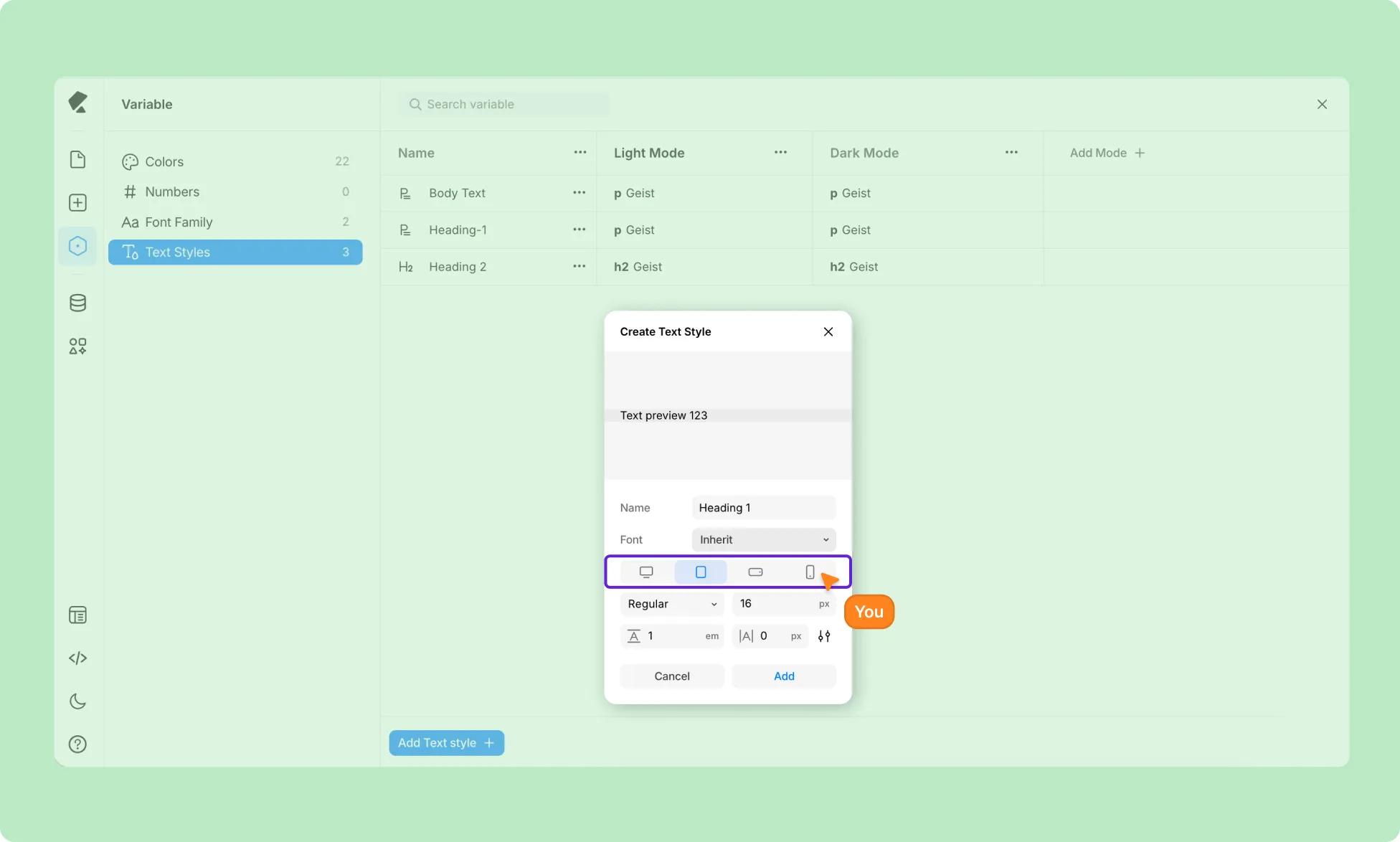 Add Breakpoints To Text Styles