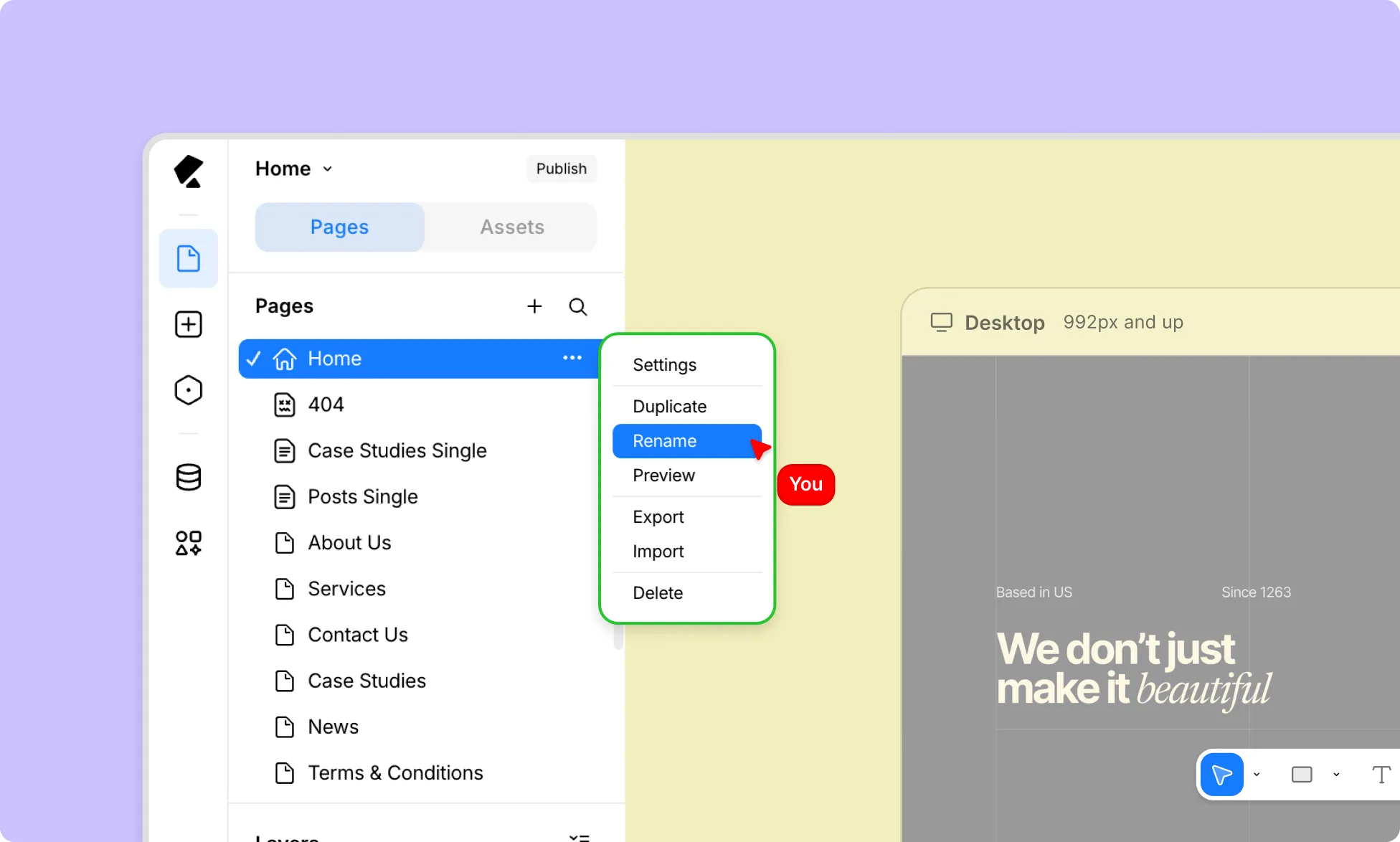 Rename Pages