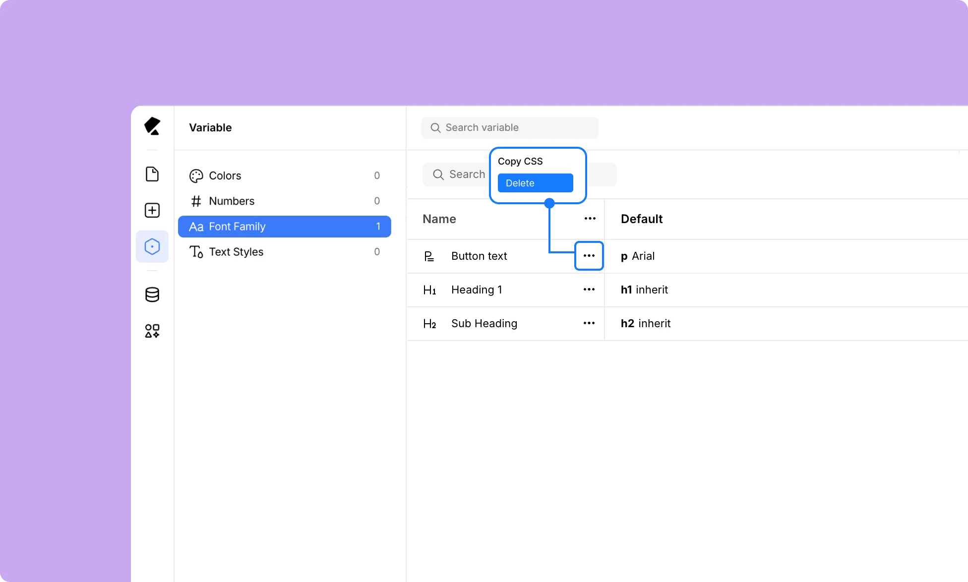 Delete Variable Fonts