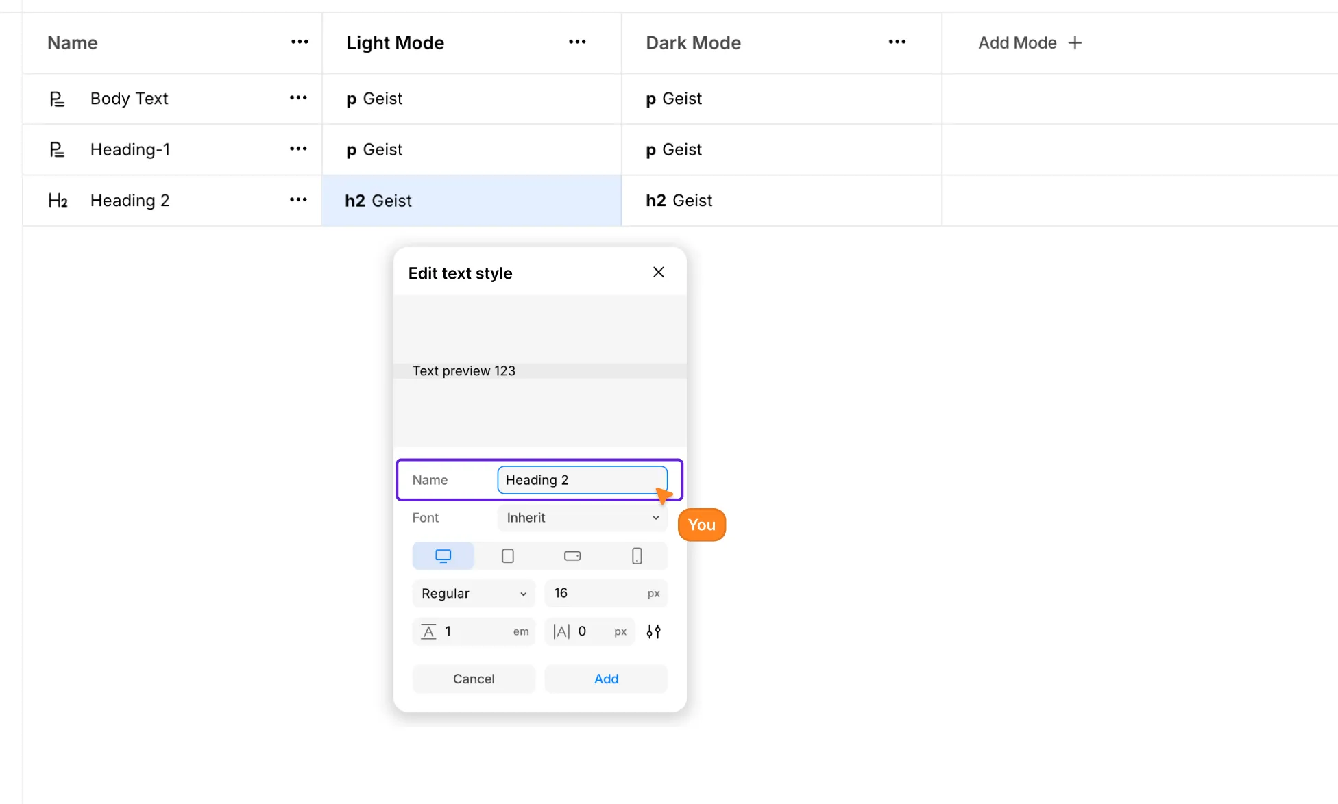 Rename Text Styles