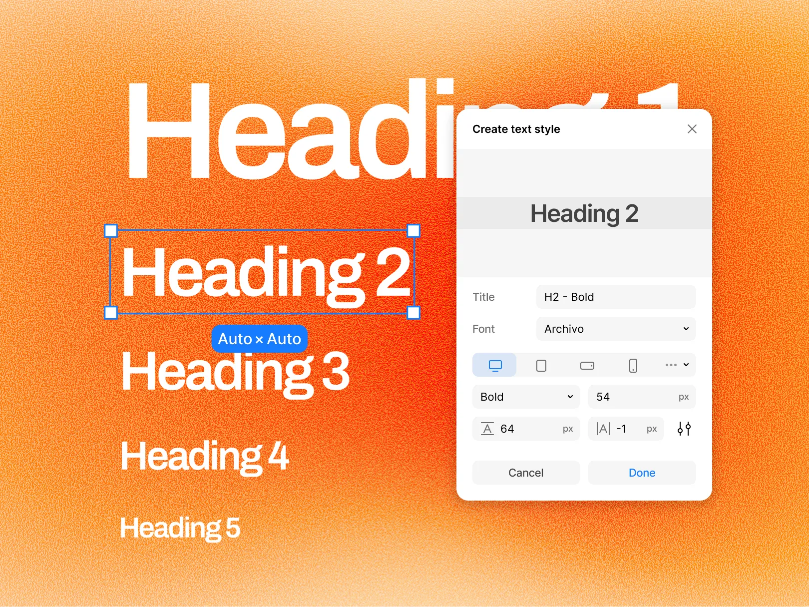 Create text style option from the Kirki right panel