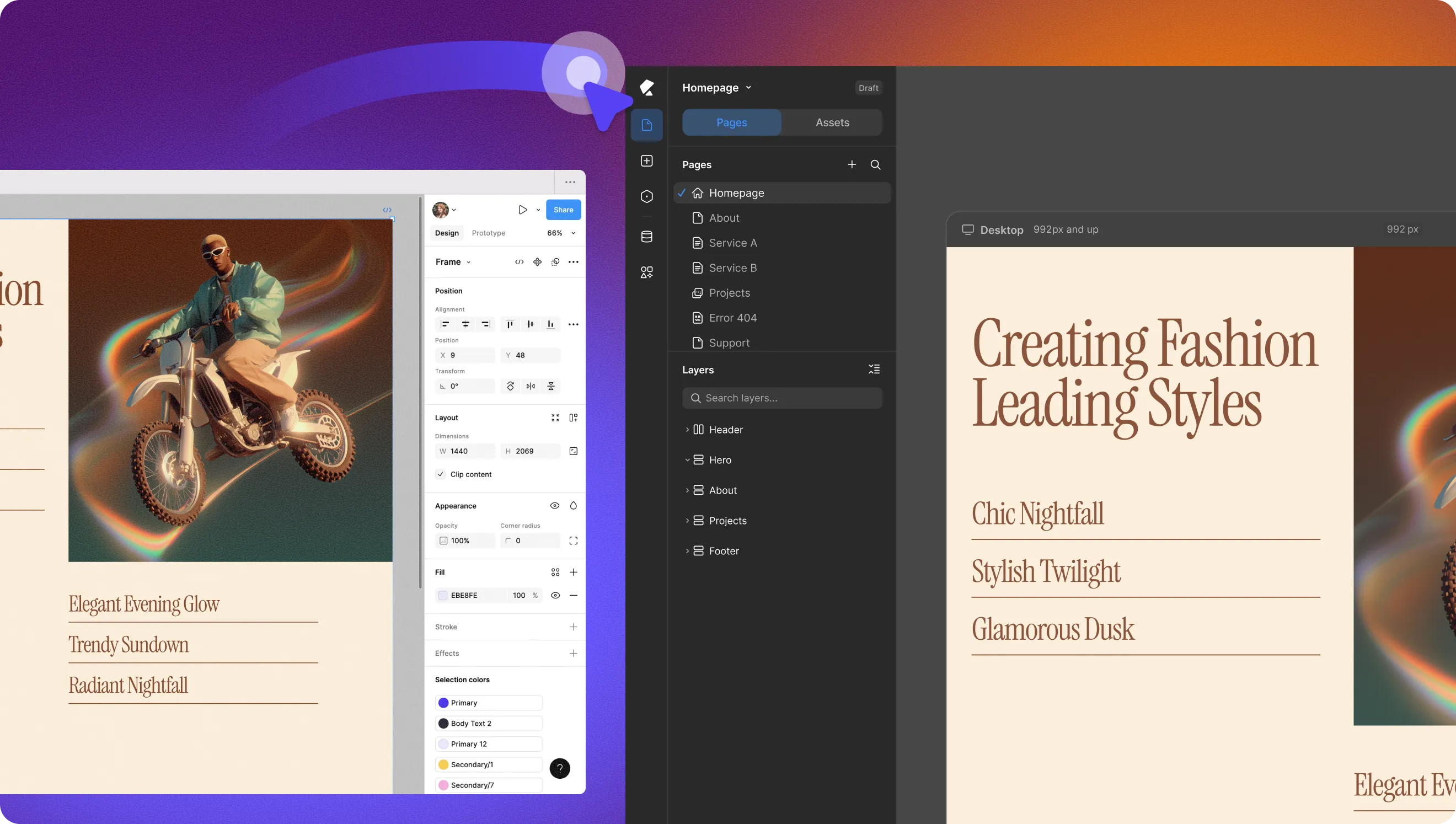 Convert Figma design to Kirki live sites preview