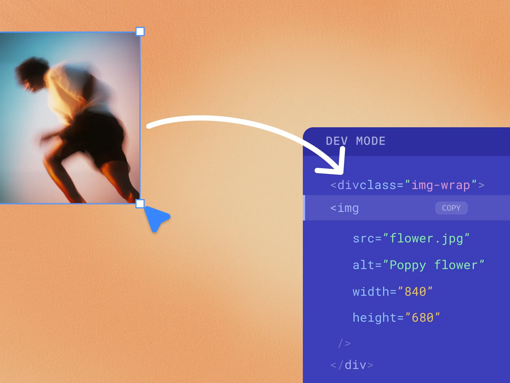 Design & Dev mode metaphoric preview