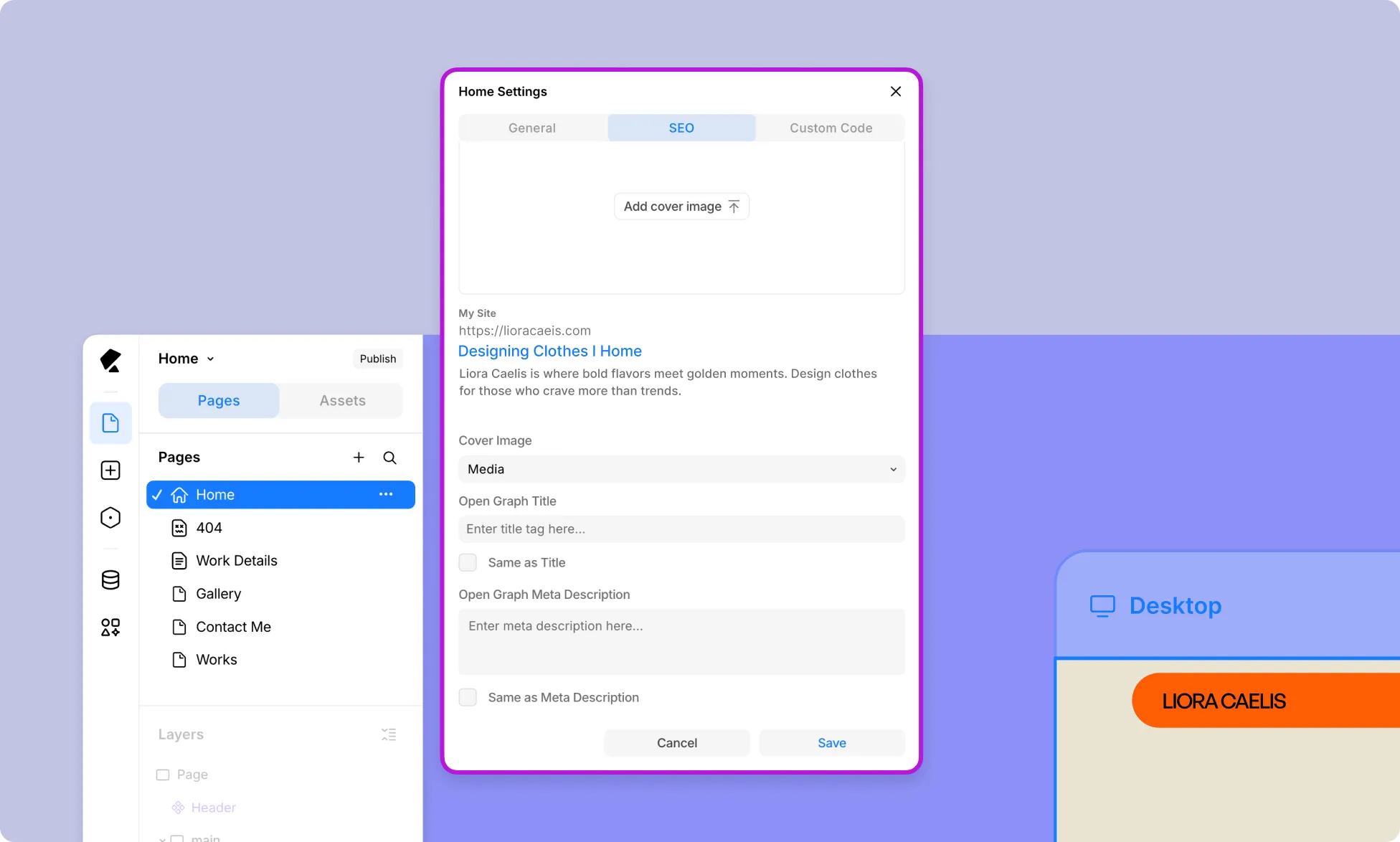 Kirki OpenGraph Settings
