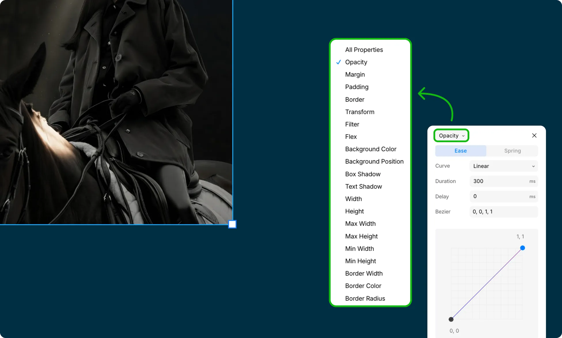 How to Set the Transition Type