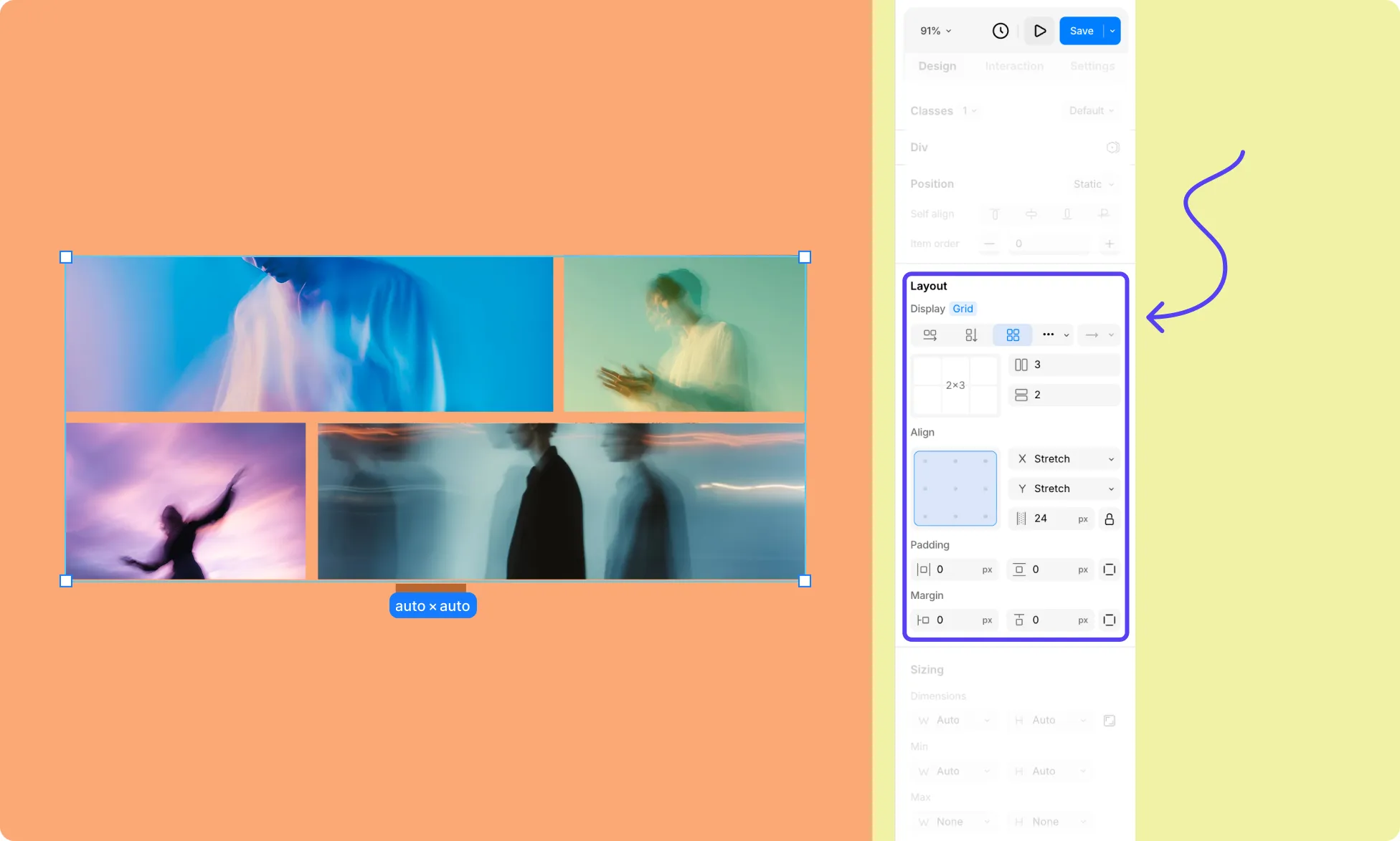 Add Rows & Columns to Stack