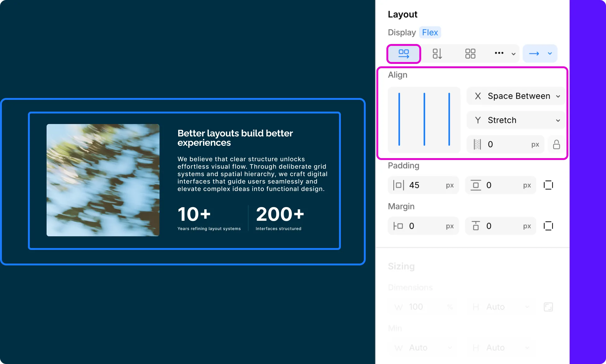 Horizontal Flex Layout
