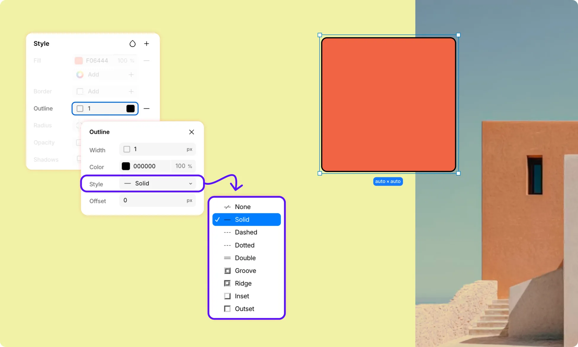 How to Set Outline Style