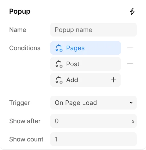 Kirki conditional popup