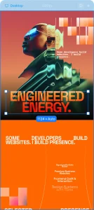 Desktop responsive view