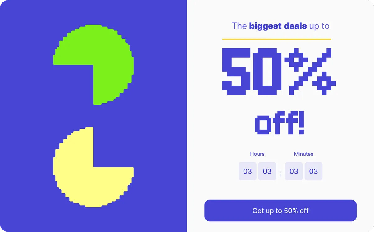 50% off offer-card