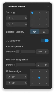 Transform options popover on kirki