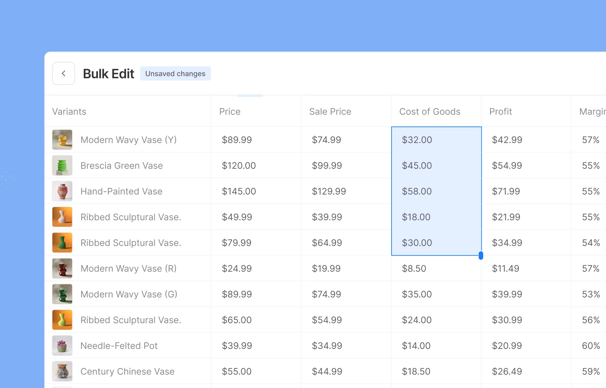 Bulk Edit Product Data