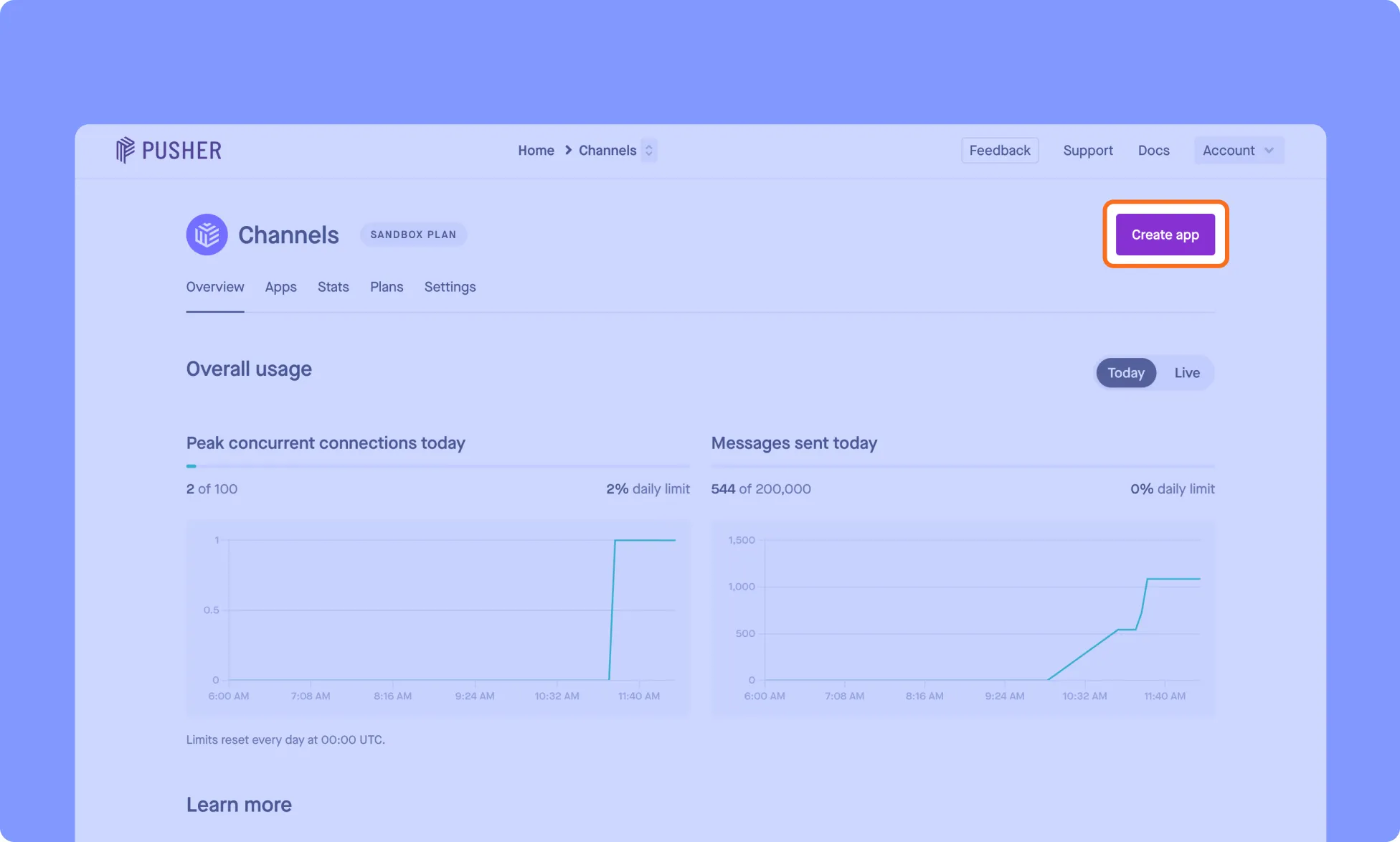 Create Pusher Channels App