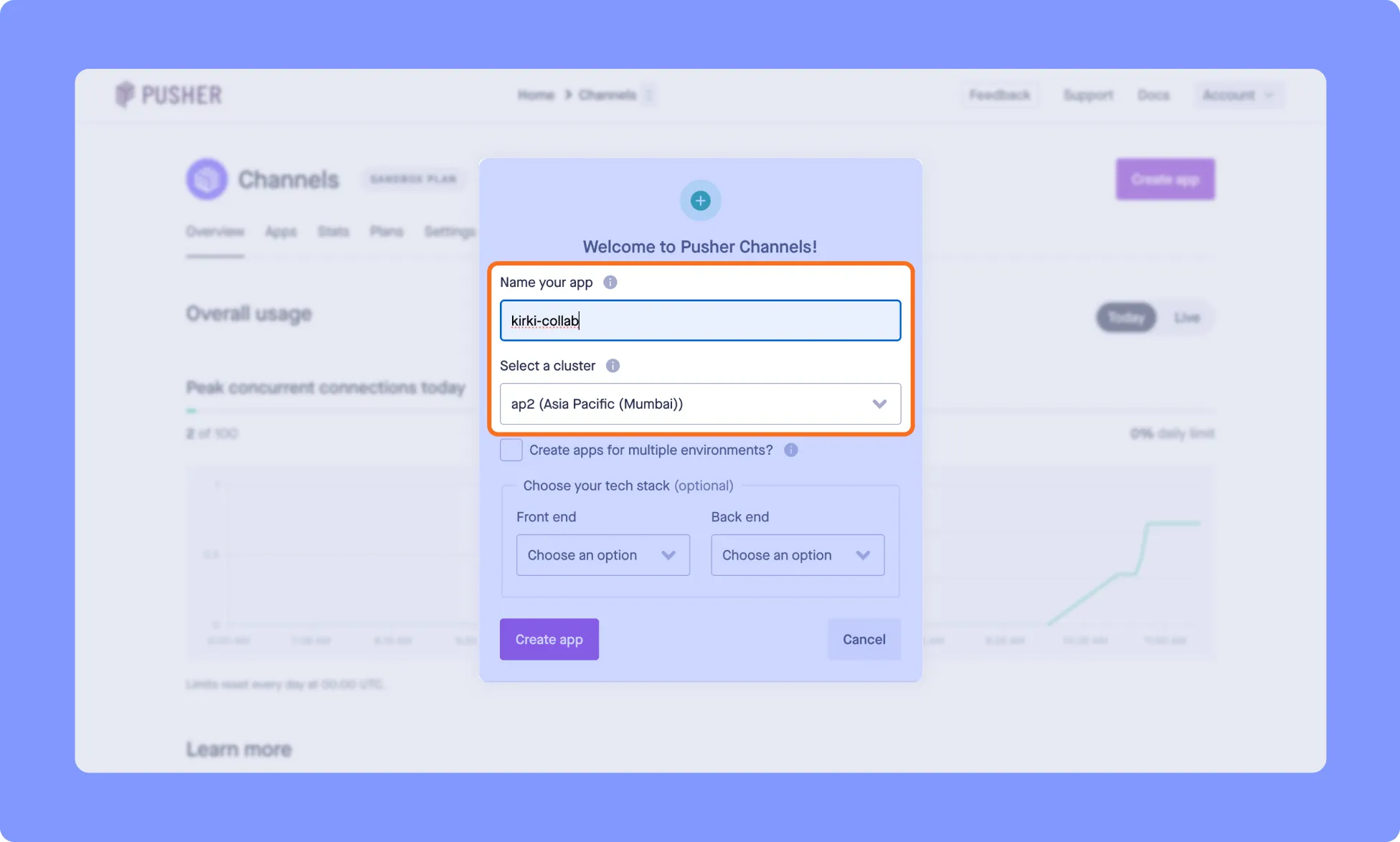 Set Pusher App Name & Cluster