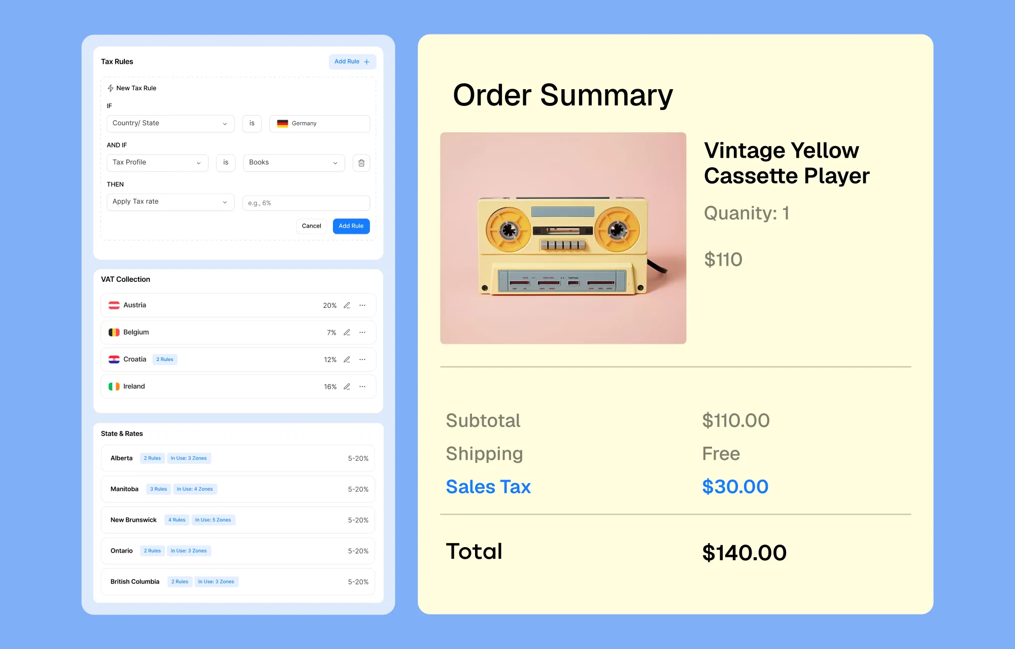 Regional Tax Management in Kirki eCommerce