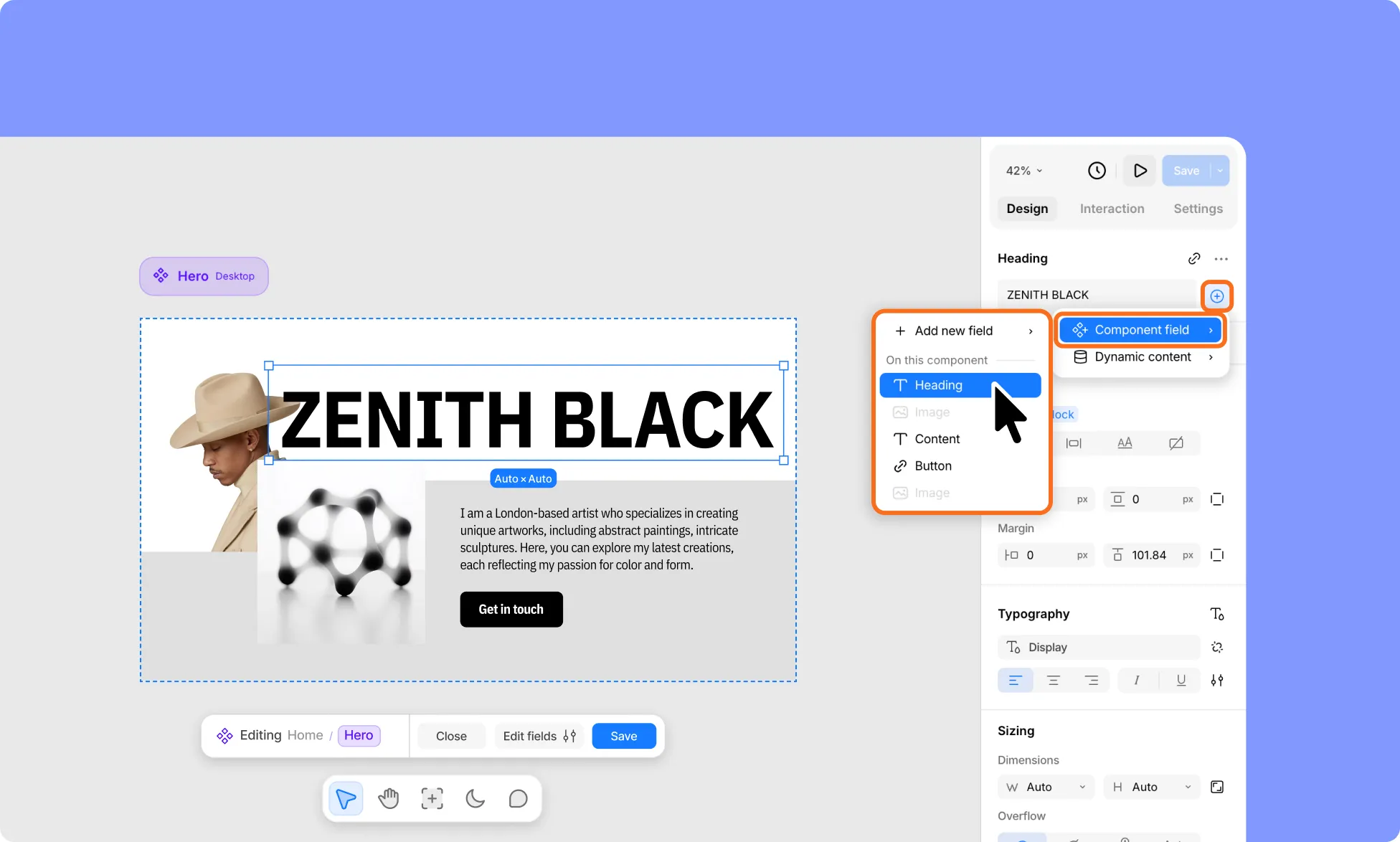 How to Connect a Text, Image, Video, Date, Number, URL, Icon, or SVG Field