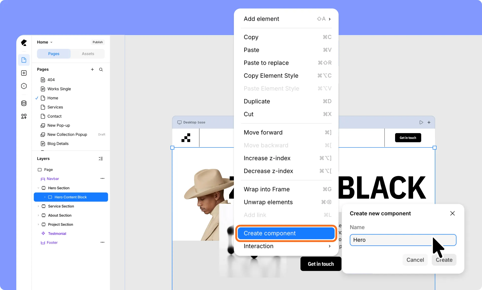 How to Create a Component From the Canvas